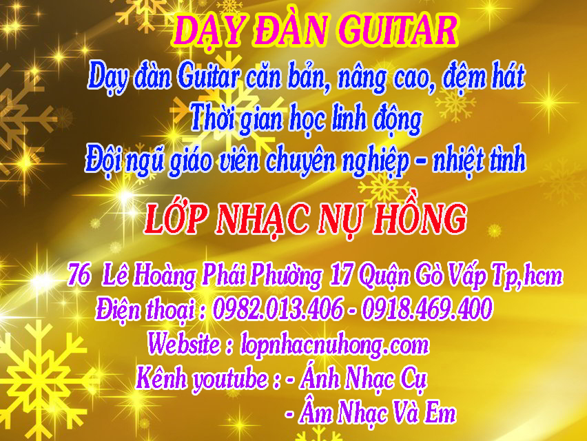 ĐỊA ĐIỂM HỌC GUITAR ĐỆM HÁT TẠI TPHCM