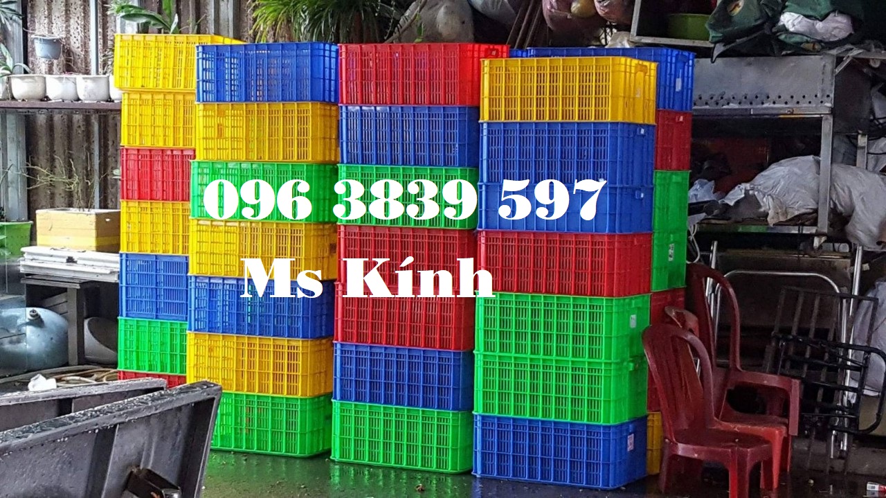 Sóng nhựa hở 2t5, thùng nhựa rỗng 2t5, rổ nhựa chữ nhật đựng hàng - 096 3839 597 Ms Kính