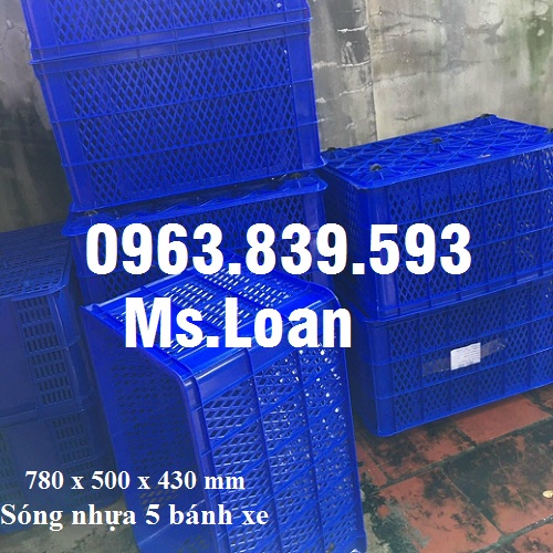 Sóng nhựa hở 5 bánh xe chở hàng shipper, giá sóng nhựa 5 bánh xe tại hcm / 0963.839.593 Ms.Loan