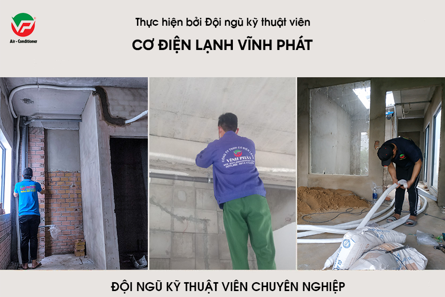 Những điều cần biết khi lắp đặt ống đồng máy lạnh âm tường và vệ sinh Máy lạnh giấu trần