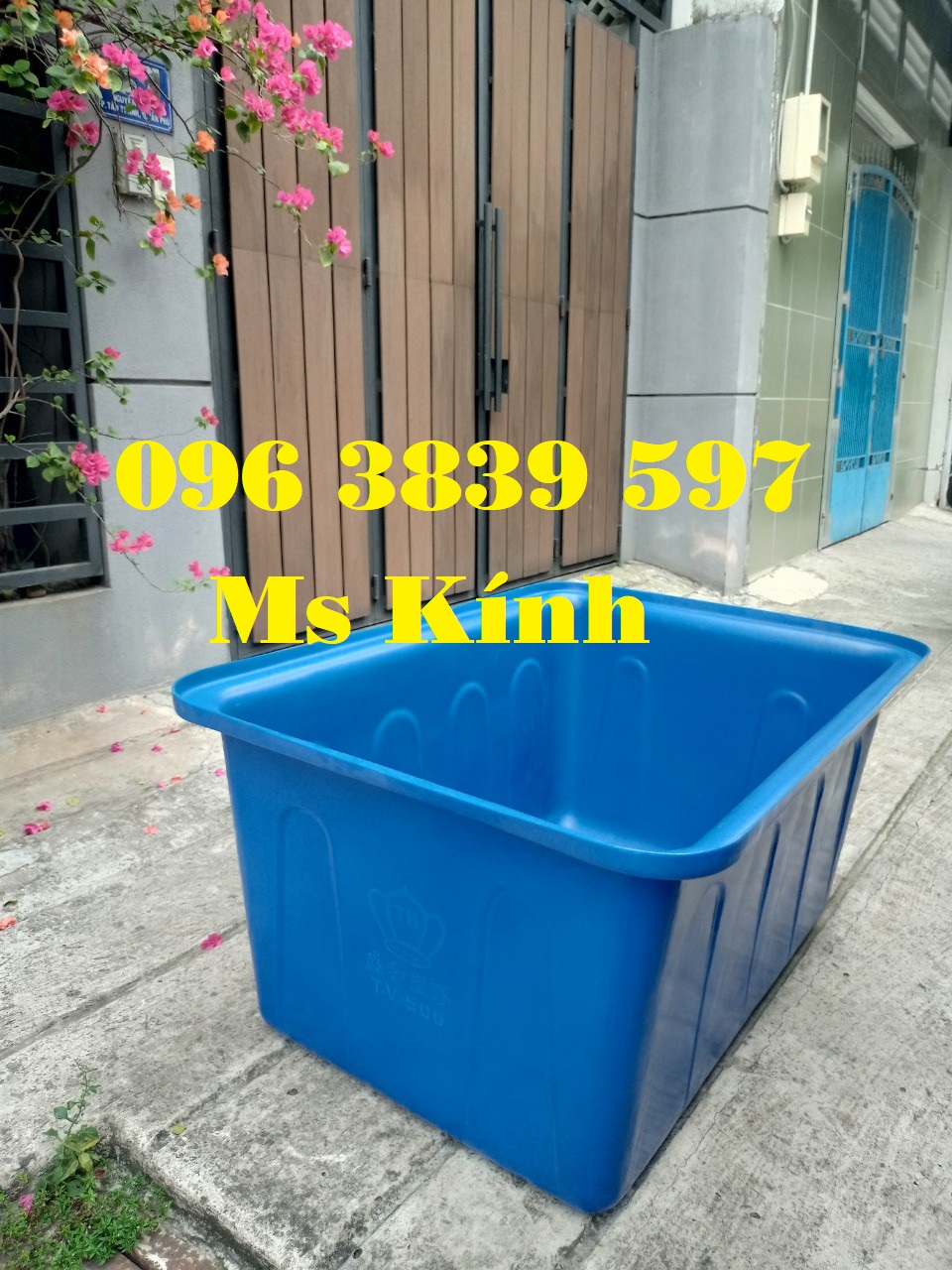 Thùng nhựa chữ nhật 500 lít 1 lớp, 2 lớp nuôi cá giá rẻ - 096 3839 597 Ms Kính