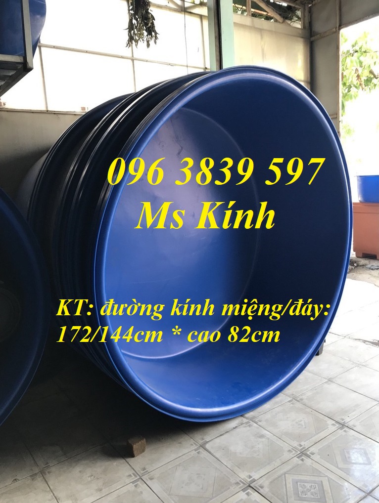 Thùng nhựa tròn 1500l, bể nhựa, bồn nhựa nuôi cá - 096 3839 597 Ms Kính