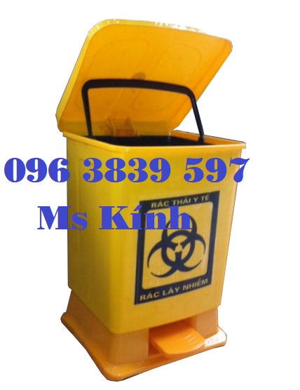 Phân phối thùng rác y tế, thùng rác đạp chân 15 lít, thùng rác y tế 20 lít - 096 3839 597 Ms Kính