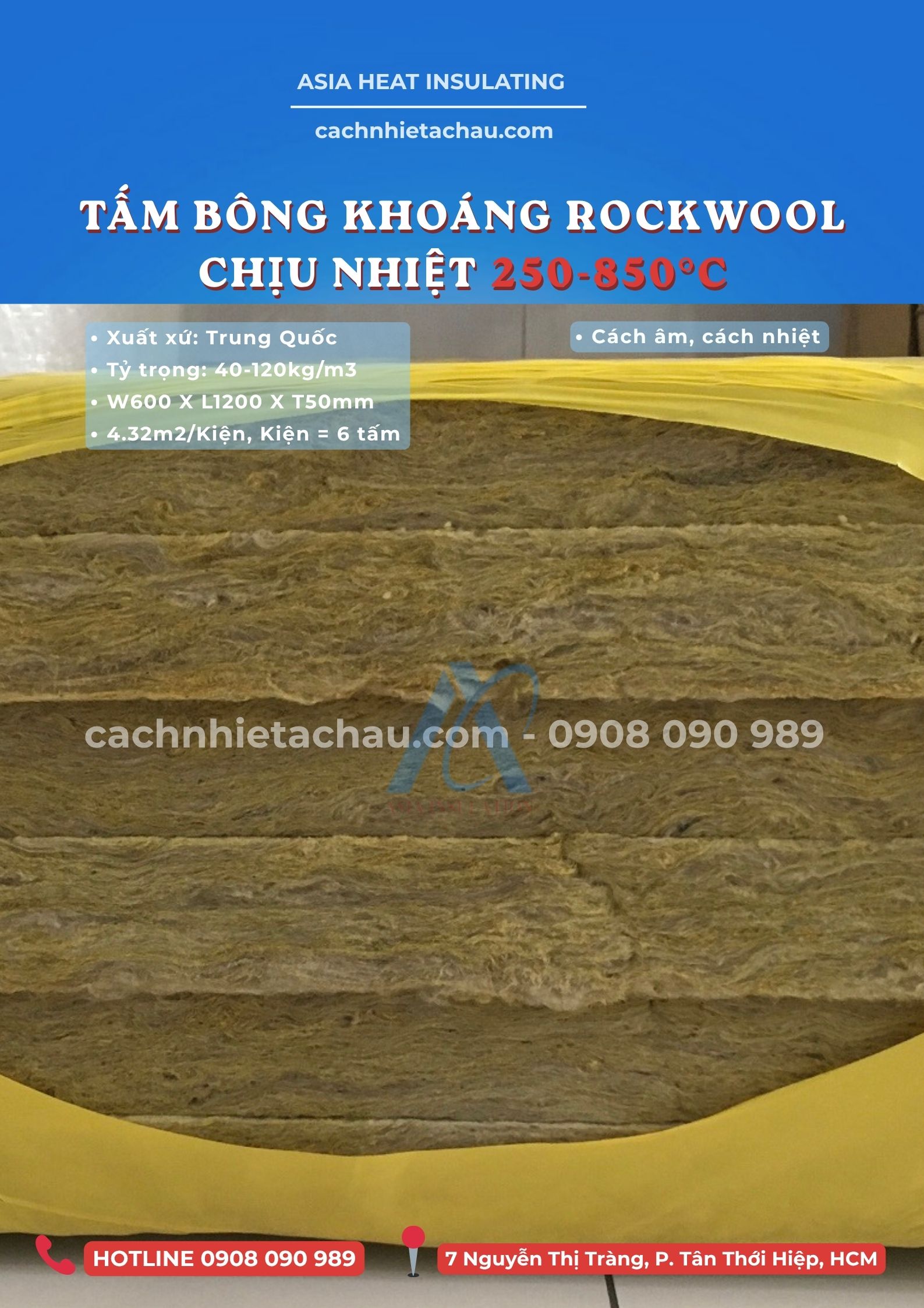 Bông khoáng cách nhiệt dạng tấm