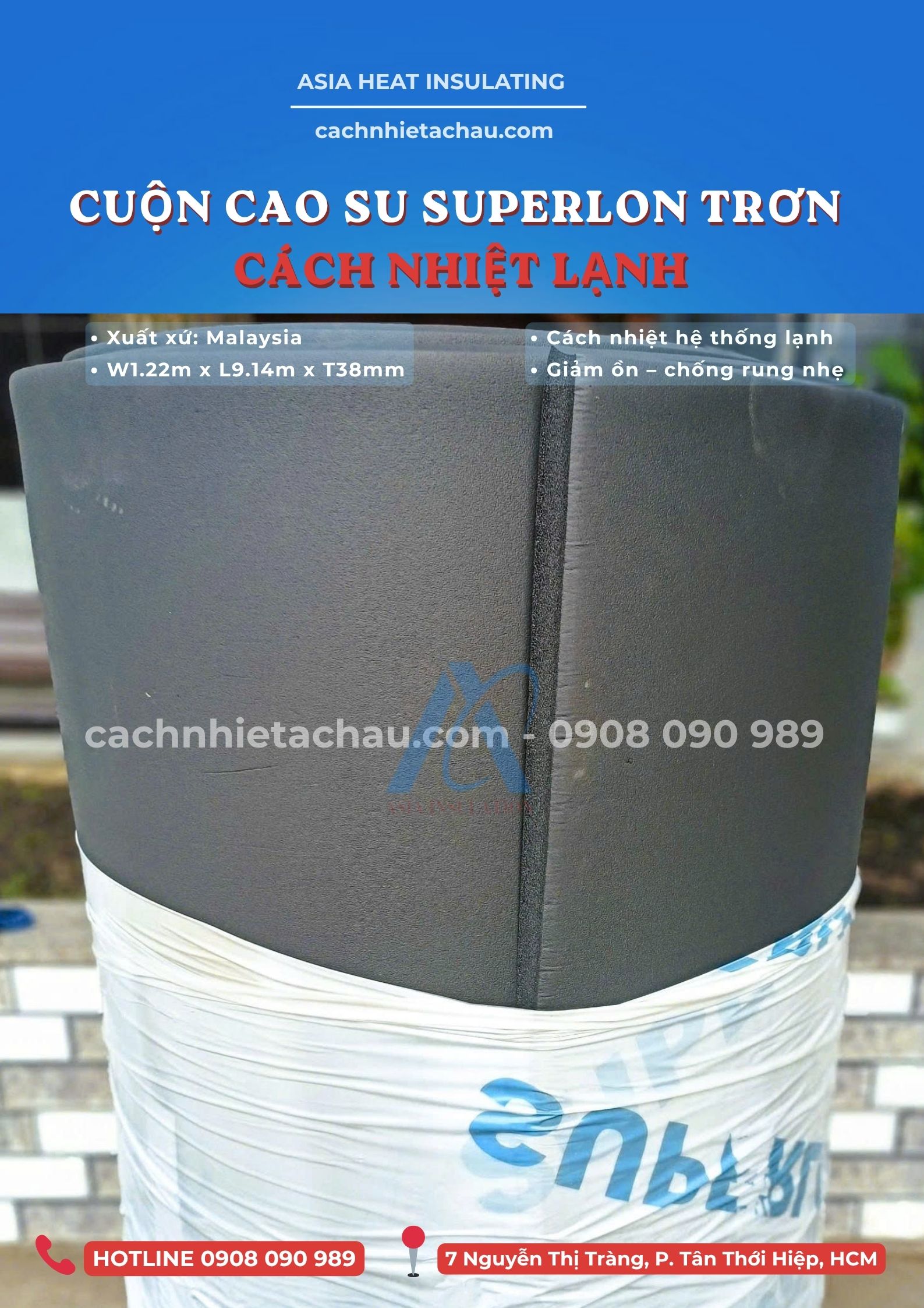 Cao su Superlon cuộn trơn