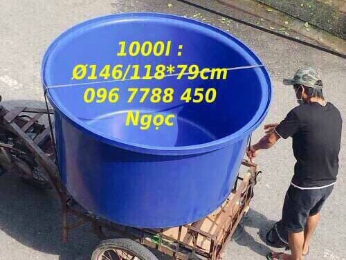 Bồn nhựa tròn 1000 lít nuôi cá cảnh - 0967788450 Ngọc