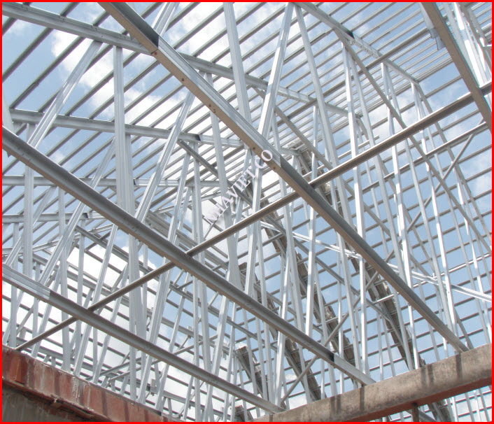 Khung mái thép lợp ngói Steeltruss