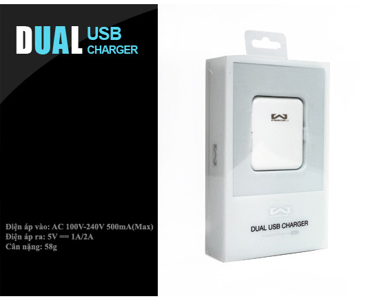 Sạc Wocol Dual USB Charger cao cấp