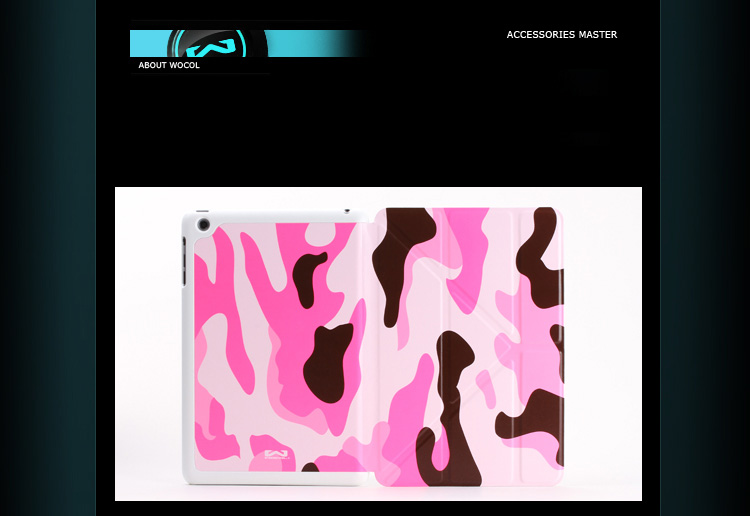 Ốp lưng iPad Mini Wocol Clever Cover mầu hồng