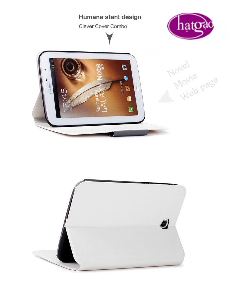 Ốp lưng Samsung Galaxy Note 8.0 N5100 Pisen Clever Cover mầu trắng