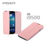 Ốp lưng Samsung i9500 Pisen Clever Cover mầu hồng