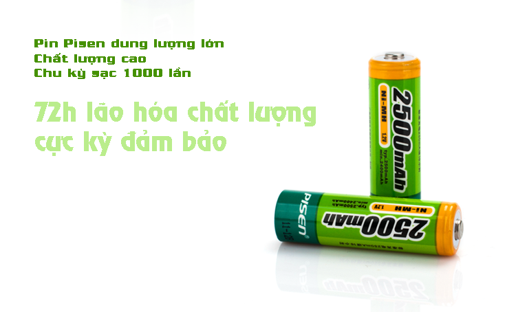 Pin Sạc Pisen AA2500mAh