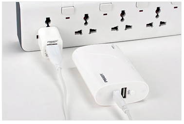 Sạc dự phòng Pisen Portable Power 6600mAh mầu trắng