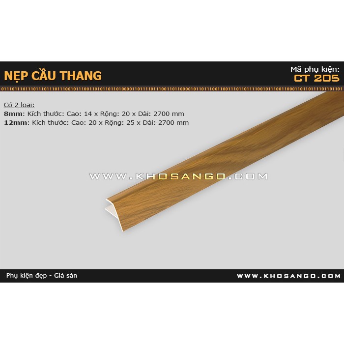 Nẹp nhựa cầu thang CT-205