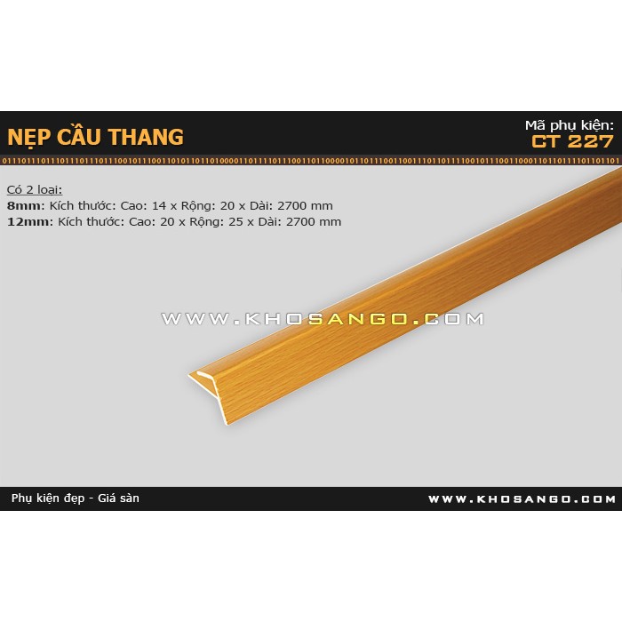 Nẹp nhựa cầu thang CT-227