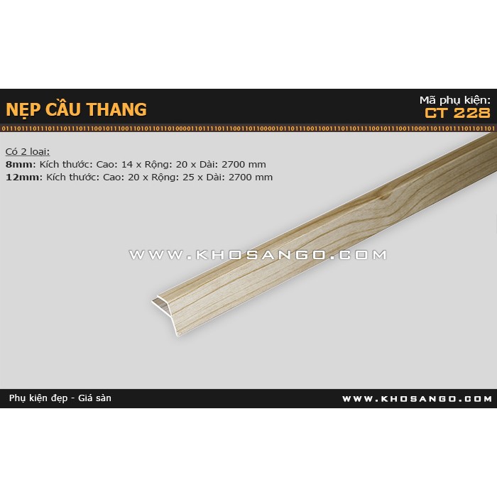 Nẹp nhựa cầu thang CT-228