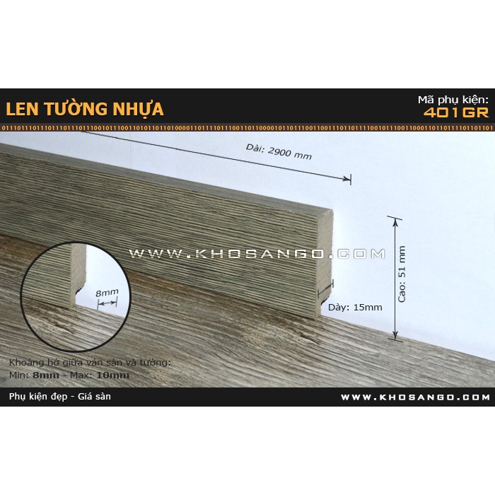 Len Tường nhựa 401GR