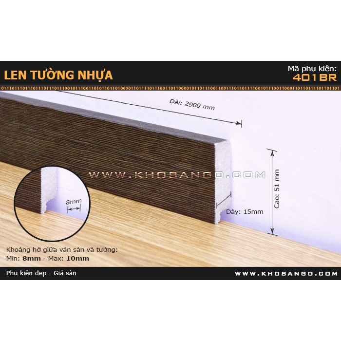 Len Tường nhựa 401BR