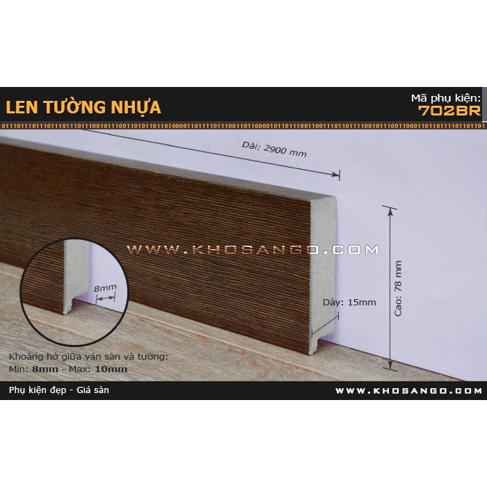 Len Tường nhựa 702BR