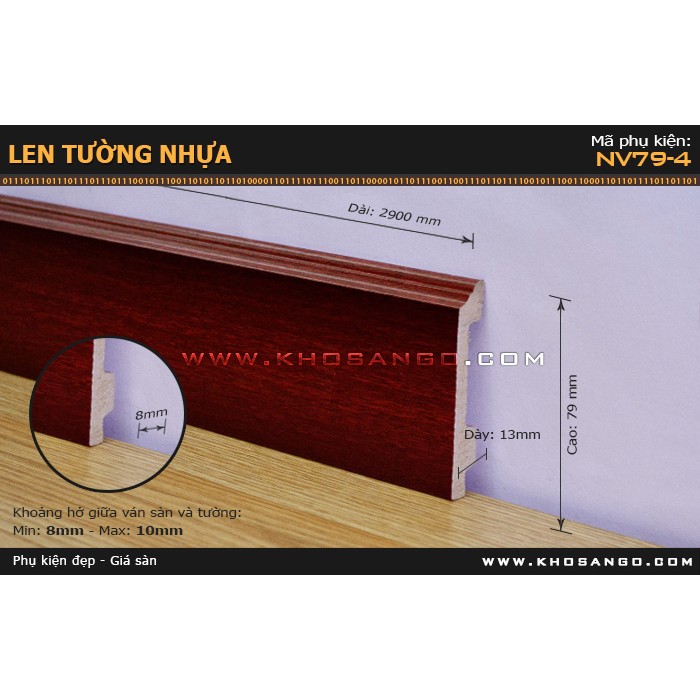 Len Tường nhựa NV79-4