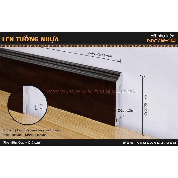 Len Tường nhựa NV79-40