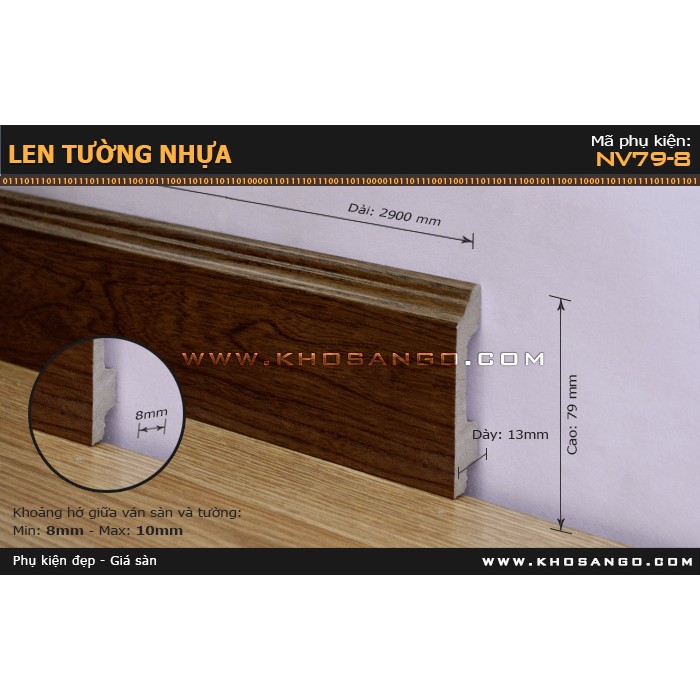 Len Tường nhựa NV79-8