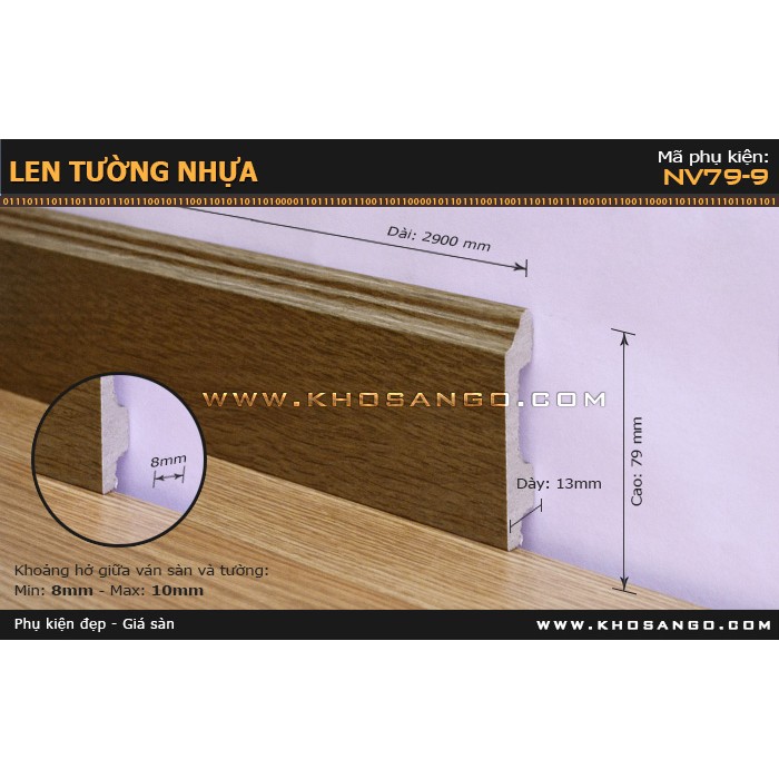 Len Tường nhựa NV79-9