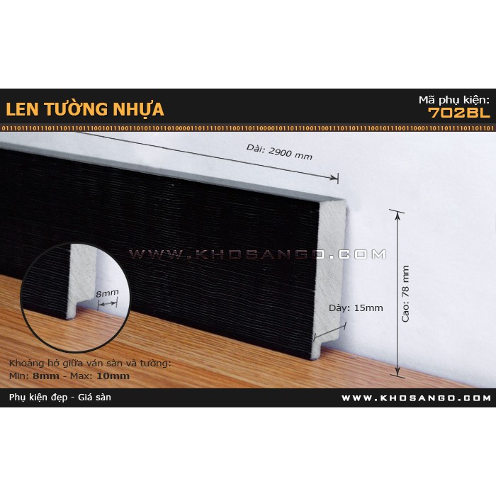 Len Tường nhựa 702BL