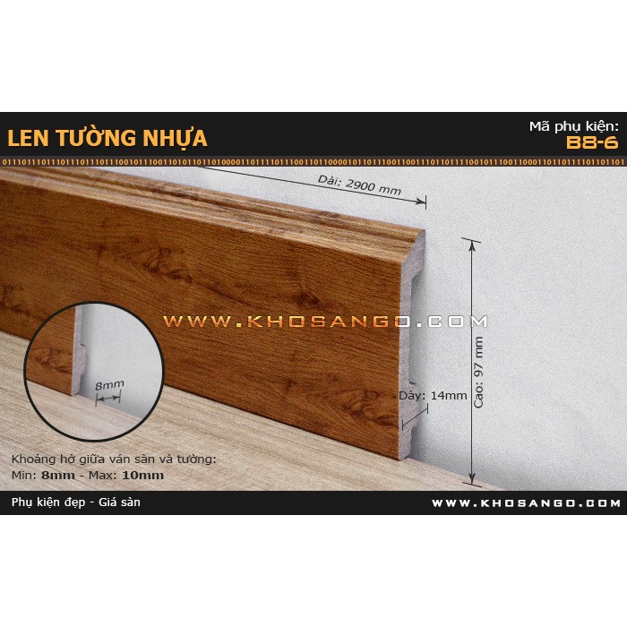 Len Tường nhựa B8-6