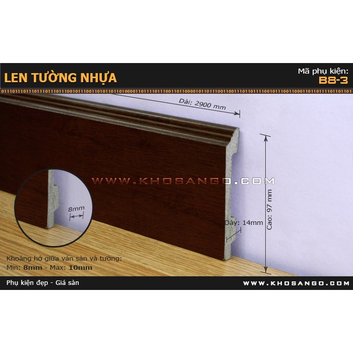 Len Tường nhựa B8-3