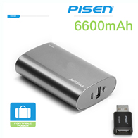 Sạc dự phòng Pisen Portable Power 6600mAh mầu xám