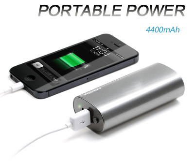 Sạc dự phòng Pisen Portable Power 4400mAh mầu xám