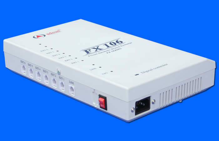 Tổng đài Adsun FX-106 cấu hình 1 trung kế 6 thuê bao