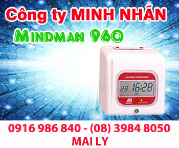 MÁY CHẤM CÔNG THẺ GIẤY MINDMAN M960A/ M960 giá cực sốc, giao hàng và lắp đặt tại Long An lh: 0916986840 gặp Ly