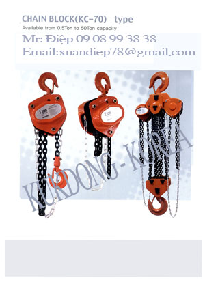 palang xích kéo tay, chain hoist, chain block