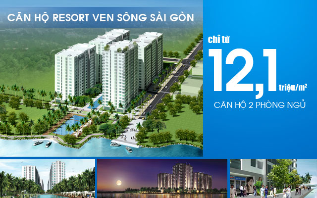 căn hộ kiểu resort bên sông sài gòn ,trả góp 12,2tr/m2 không lãi suất 