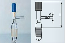  DURAN® VAN KHÓA THẲNG PTFE1 CHO BÌNH HÚT ẨM CÓ CỔNG RA TRÊN NẮP LOẠI NOVUS NS24/29