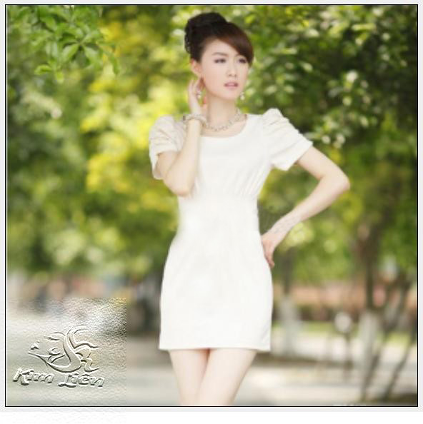 Kim Liên - Đầm công sở cách điệu tay D123