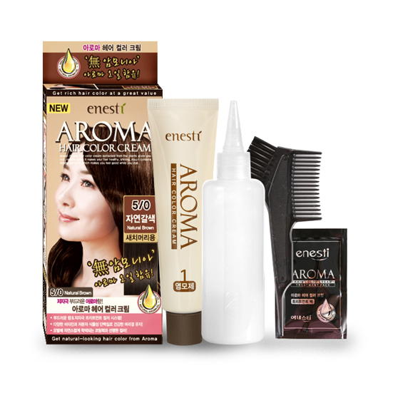 Aroma Hair Color Cream (No.5/0 Natural brown)