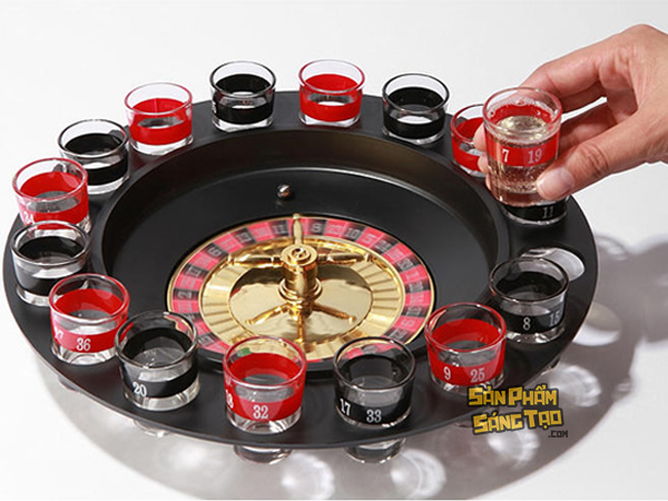 Bàn quay số uống rượu Drinking Roulette Set