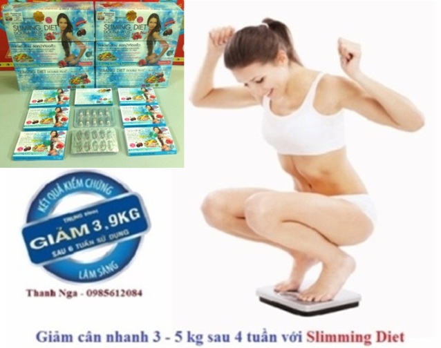 Viên nang giảm cân Slimming Diet Double Plus+ (Thái Lan) chính hãng 100%, rẻ nhất 120k/vỉ, LH: 0985612084