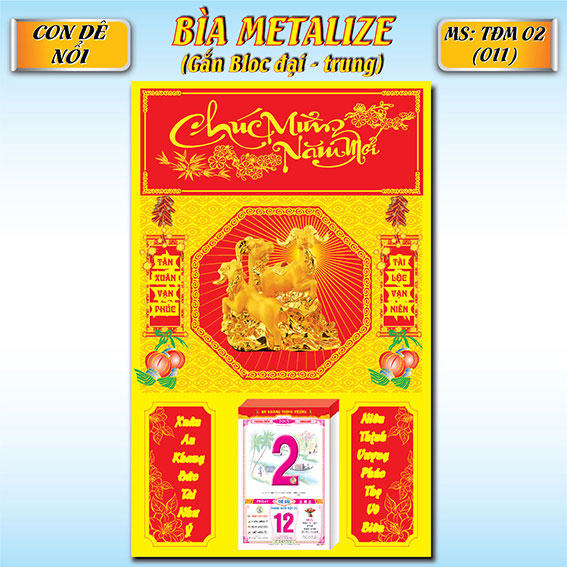 02 (011) - Bìa Metalize - Con dê nổi