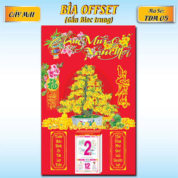 (5) Bìa Offset - Cây Mai