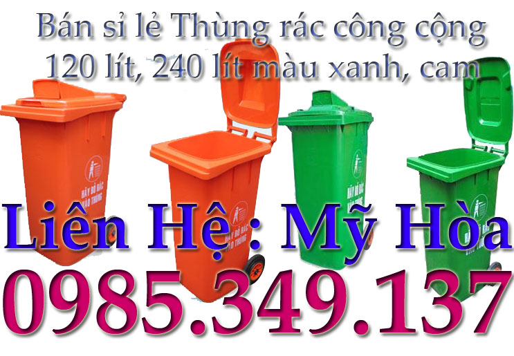 THÙNG RÁC CÔNG CỘNG 240 LÍT,120 LÍT