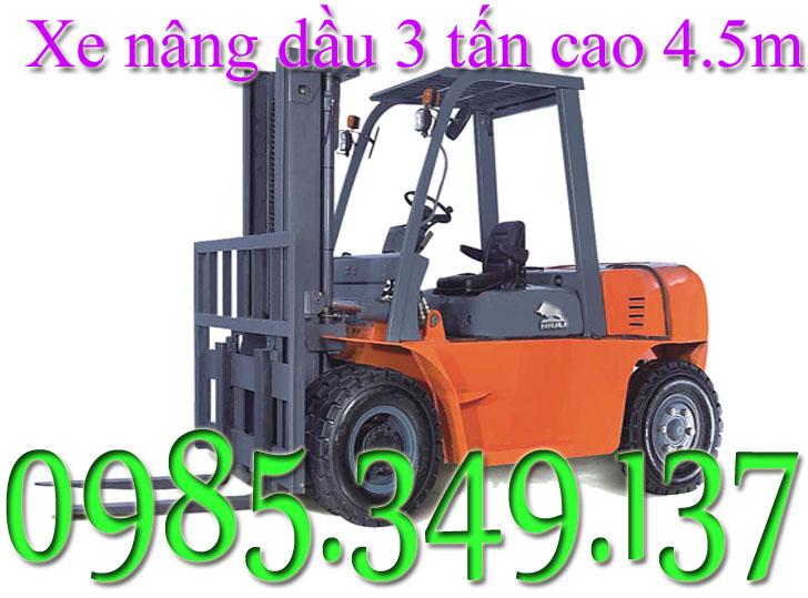 Hàng về Xe nâng dầu, Xe nâng Diesel 3 tấn cao 4.5m