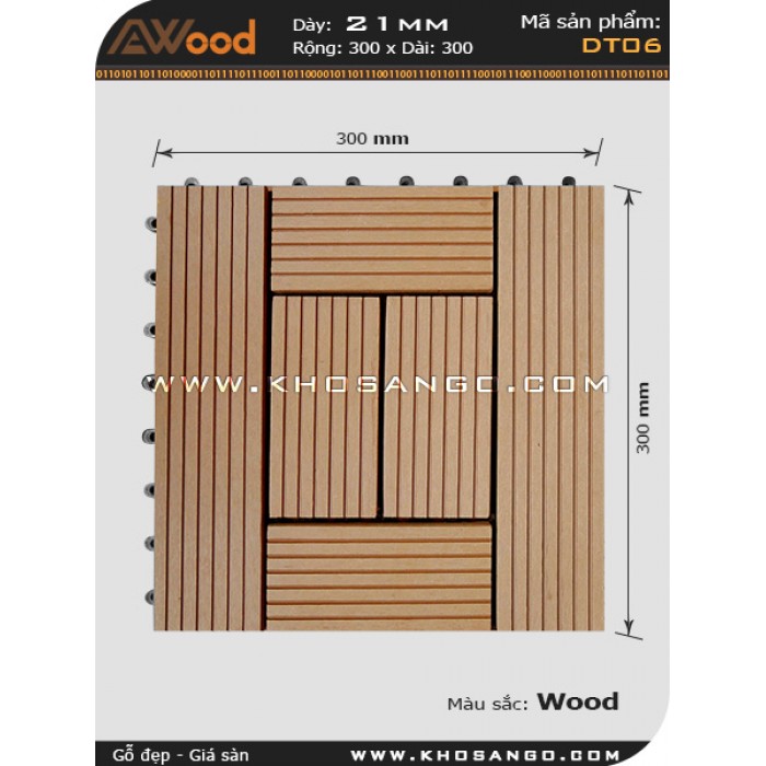 Vĩ gỗ lót sàn Awood DT06