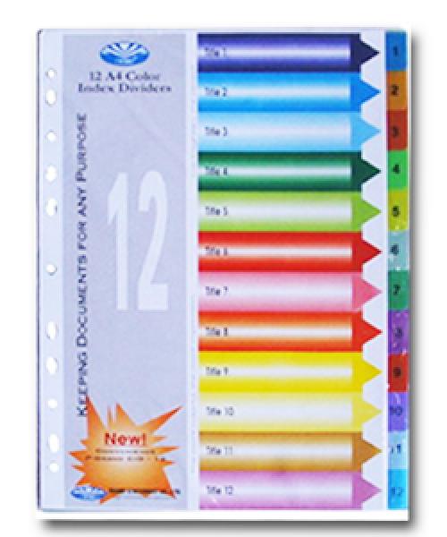 Phân trang nhựa 12 số màu