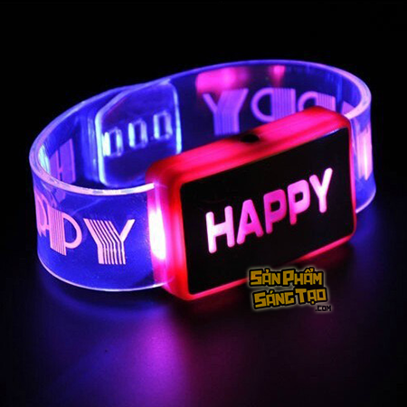 Vòng tay đèn LED HAPPY mang không khí lễ hội đến mọi người 