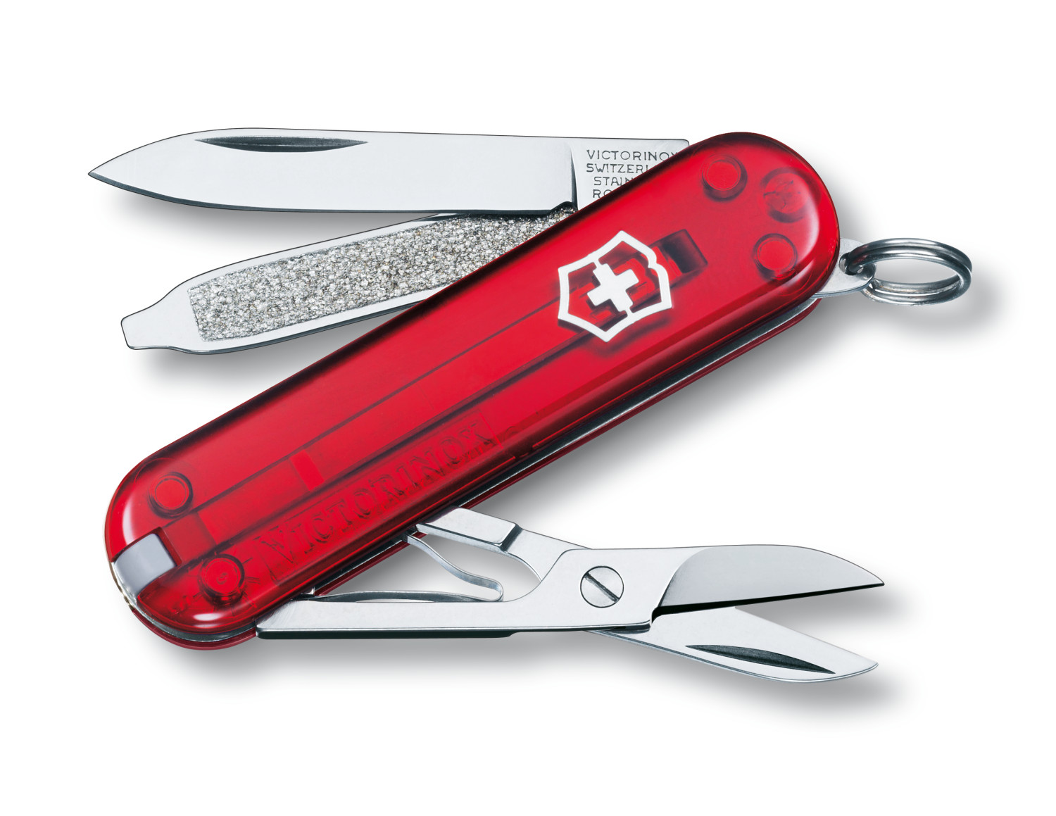 Dao đa năng Victorinox Classic đỏ trong suốt