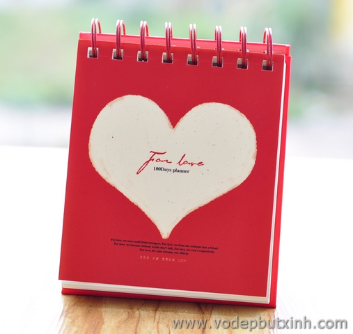 Sổ lịch kế hoạch để bàn for love S0344 210g